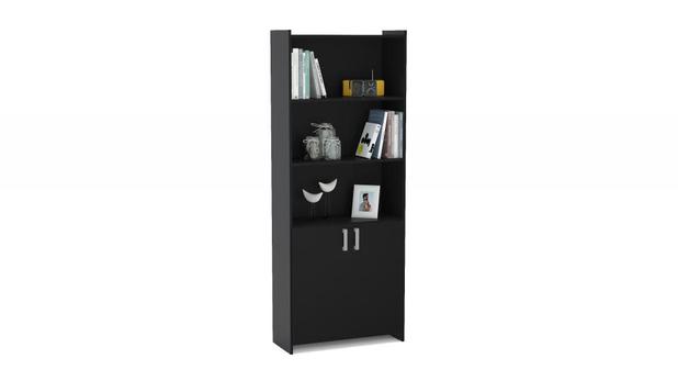 Estante 2 Portas Preto - Politorno móveis Menor preço em Estante 2 Portas Preto - Politorno móveis