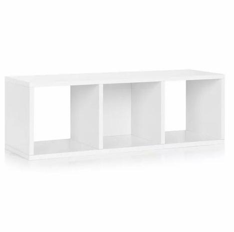 Estante 3 nichos prateleira biblioteca decoração 100 % mdf móveis mariano Menor preço em Estante 3 nichos prateleira biblioteca decoração 100 % mdf móveis mariano