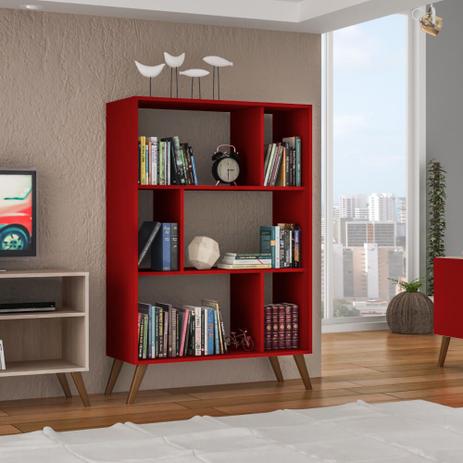 Estante 6 Nichos com Pés Retrô - Vermelho - Móvel bento é boa?