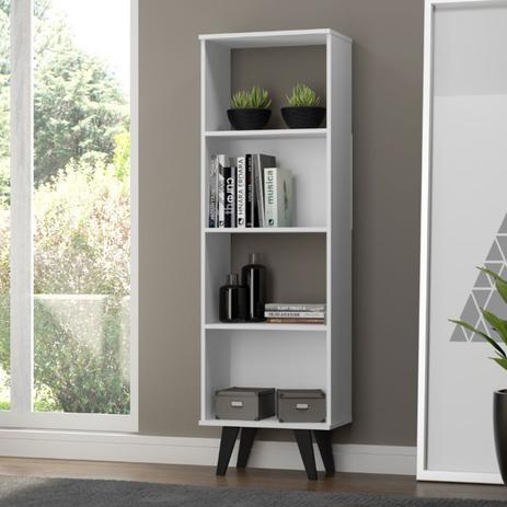 Estante Armário Biblioteca Multiuso 157 x 48 Cm Pé Palito Escritório Sala MDP Branco 0737 - MENU - Menu Móveis Menor preço em Estante Armário Biblioteca Multiuso 157 x 48 Cm Pé Palito Escritório Sala MDP Branco 0737 - MENU - Menu Móveis