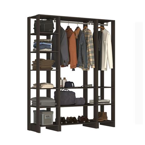 Estante Closet Nova Mobile Yes Com 2 Cabideiros E 12 Prateleiras Menor preço em Estante Closet Nova Mobile Yes Com 2 Cabideiros E 12 Prateleiras