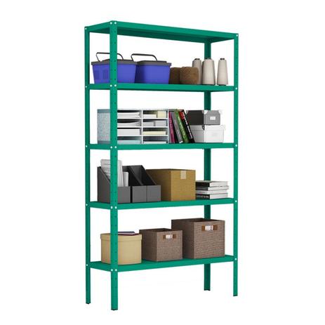 Estante de Aço Verde Bariloche 5 Bandeja - 198x93x40cm 8252 - Fabone moveis Menor preço em Estante de Aço Verde Bariloche 5 Bandeja - 198x93x40cm 8252 - Fabone moveis
