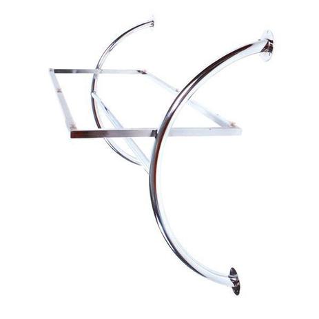 Estante de parede Comac modelo curva com 1 prateleira e 1 arara cromado Menor preço em Estante de parede Comac modelo curva com 1 prateleira e 1 arara cromado
