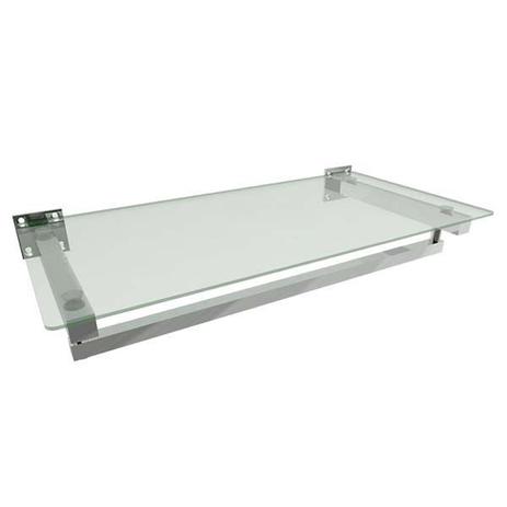 Estante de parede Comac modelo quadrada Leve 60cm com 1 prateleira e 1 arara em alumínio Menor preço em Estante de parede Comac modelo quadrada Leve 60cm com 1 prateleira e 1 arara em alumínio