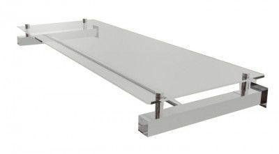 Estante de parede Comac quadrada em aluminio com 1 prateleira e 1 arara Menor preço em Estante de parede Comac quadrada em aluminio com 1 prateleira e 1 arara