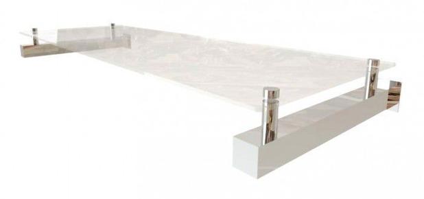 Estante de parede Comac quadrada em aluminio com 1 prateleira Menor preço em Estante de parede Comac quadrada em aluminio com 1 prateleira