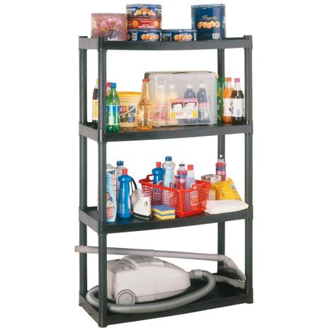 Estante de Plástico Multiuso Modular com 4 Prateleiras São Bernardo PTR05 Menor preço em Estante de Plástico Multiuso Modular com 4 Prateleiras São Bernardo PTR05