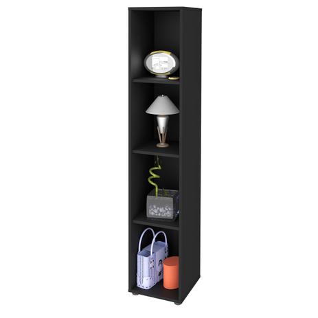 Estante Decorativa Clean 3 Prateleiras Preta Artany Menor preço em Estante Decorativa Clean 3 Prateleiras Preta Artany