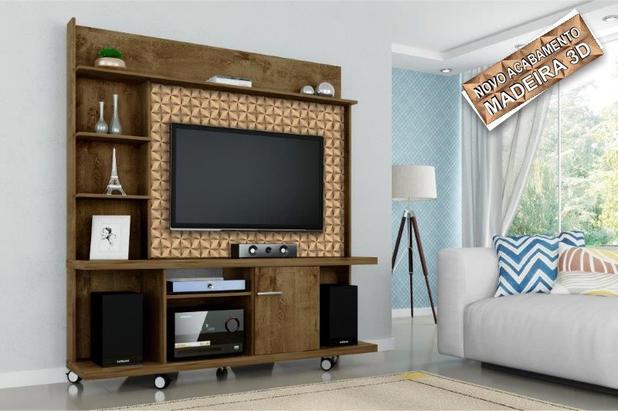 Estante Home para TV até 47 Polegadas 1 Porta Basculante Taurus Móveis Bechara Madeira com Madeira 3D Menor preço em Estante Home para TV até 47 Polegadas 1 Porta Basculante Taurus Móveis Bechara Madeira com Madeira 3D