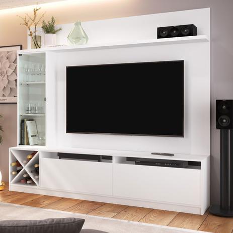 Estante Home Quiditá Sorrento 2021 BAC P/ TV Até 50 Pol Branco - Quiditá Móveis Menor preço em Estante Home Quiditá Sorrento 2021 BAC P/ TV Até 50 Pol Branco - Quiditá Móveis