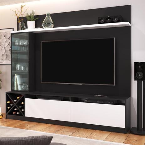 Estante Home Quiditá Sorrento P/ TV Até 50 Pol 3 Porta Preto/Branco - Quitidá móveis Menor preço em Estante Home Quiditá Sorrento P/ TV Até 50 Pol 3 Porta Preto/Branco - Quitidá móveis