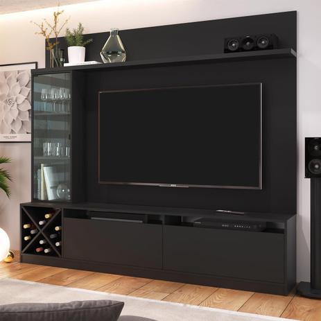 Estante Home Quiditá Veneza 2020PTX P/ TV Até 60 Pol 3 Portas Preto - Quiditá móveis Menor preço em Estante Home Quiditá Veneza 2020PTX P/ TV Até 60 Pol 3 Portas Preto - Quiditá móveis