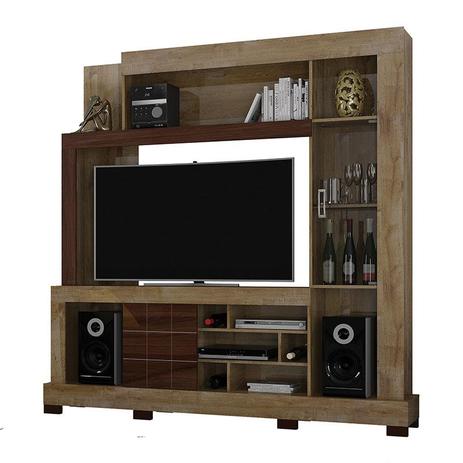 Estante Home Theater Cristal 13327 - DJ Móveis - Dorale Brilho/ Conhaque Brilho Menor preço em Estante Home Theater Cristal 13327 - DJ Móveis - Dorale Brilho/ Conhaque Brilho