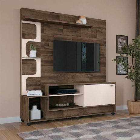 Estante Home Theater HB Móveis Palace TV Até 50 Pol Deck/Off White Menor preço em Estante Home Theater HB Móveis Palace TV Até 50 Pol Deck/Off White