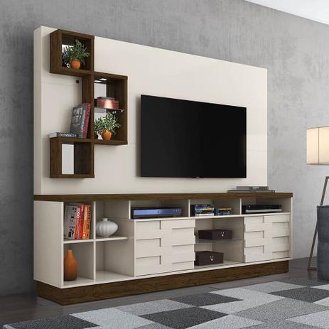 Estante Home Theater Madetec Heitor Off White/Savana Menor preço em Estante Home Theater Madetec Heitor Off White/Savana