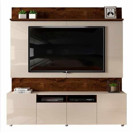 Estante Home Theater Quadrus DJ Móveis para TV até 70” Rústico Malbec Off White Menor preço em Estante Home Theater Quadrus DJ Móveis para TV até 70” Rústico Malbec Off White