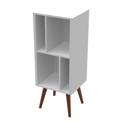 Estante Livreiro Baixa Valentinna 23602 Branco/Imbuia - Artesano Menor preço em Estante Livreiro Baixa Valentinna 23602 Branco/Imbuia - Artesano