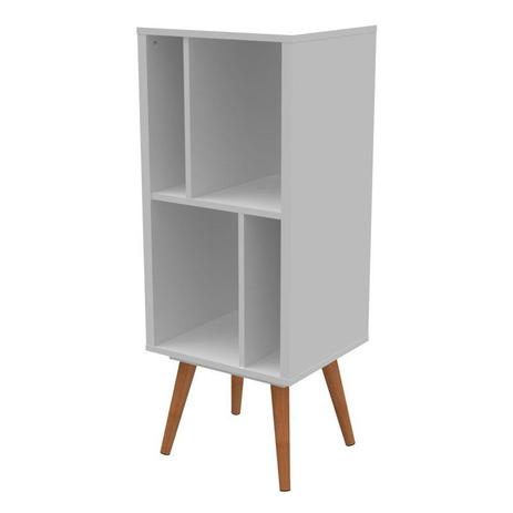Estante Livreiro Baixa Valentinna 23602 Branco/Natural - Artesano Menor preço em Estante Livreiro Baixa Valentinna 23602 Branco/Natural - Artesano