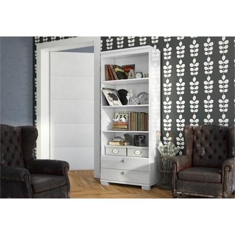 Estante Livreiro com Gavetas C603 Branco - Dalla Costa Menor preço em Estante Livreiro com Gavetas C603 Branco - Dalla Costa