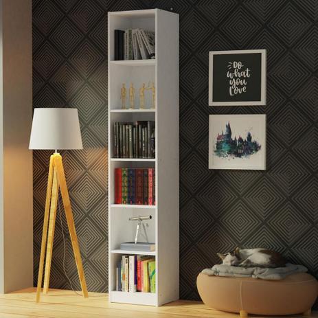 Estante Livreiro Madesa 6906 com 6 Nichos - Branco Menor preço em Estante Livreiro Madesa 6906 com 6 Nichos - Branco