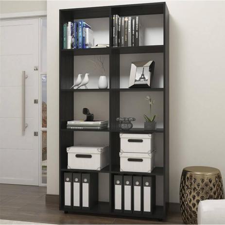 Estante Livreiro Mathilde com 10 Nichos - Preto - Drw Móveis Menor preço em Estante Livreiro Mathilde com 10 Nichos - Preto - Drw Móveis