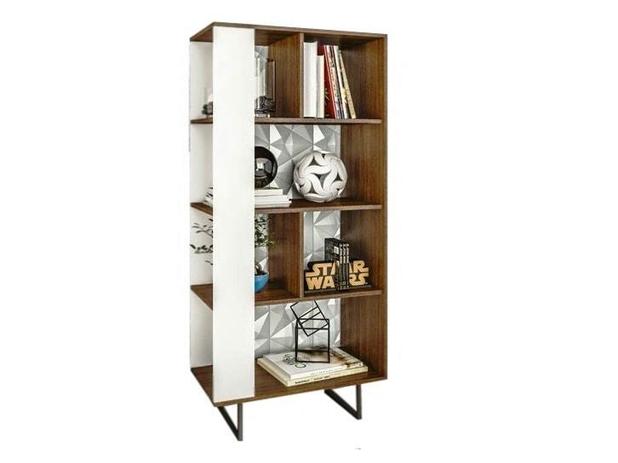 Estante Livreiro Multiuso Marrom/Branco Movelbento é ruim? Estante Livreiro Multiuso Marrom/Branco Movelbento é boa?