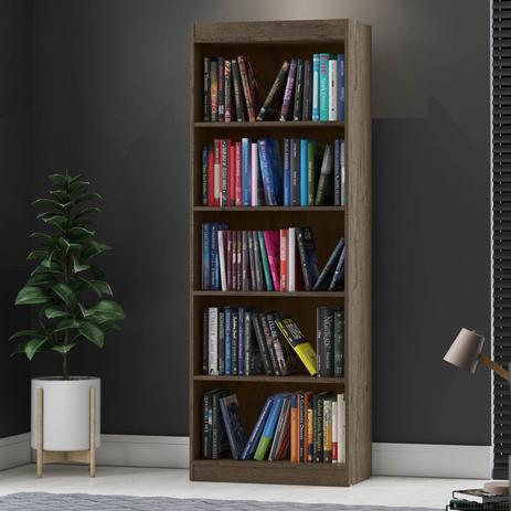 Estante Livreiro Multiuso Patrimar Encanto 4 Prateleiras Imbuia - Patrimar móveis Menor preço em Estante Livreiro Multiuso Patrimar Encanto 4 Prateleiras Imbuia - Patrimar móveis