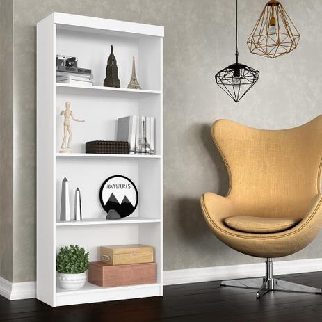 Estante Livreiro Organizador Branco Mia - Movemax Menor preço em Estante Livreiro Organizador Branco Mia - Movemax