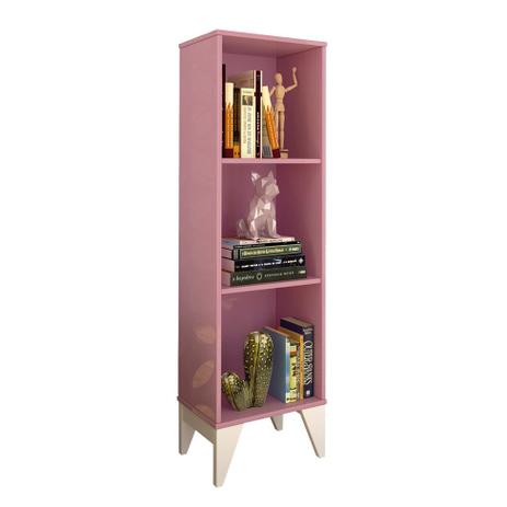 Estante Livreiro Twister Quartzo Rosa com Branco - Tcil Menor preço em Estante Livreiro Twister Quartzo Rosa com Branco - Tcil
