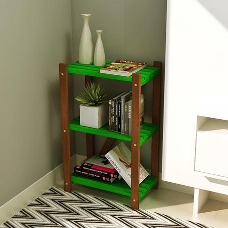 Estante Multiuso 3 Prateleiras Colors Suze Imbuia/Verde é boa?