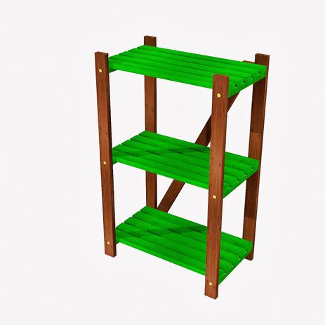 Estante Multiuso de Madeira 3 Prateleiras 82cm Verde - Ms design é boa?
