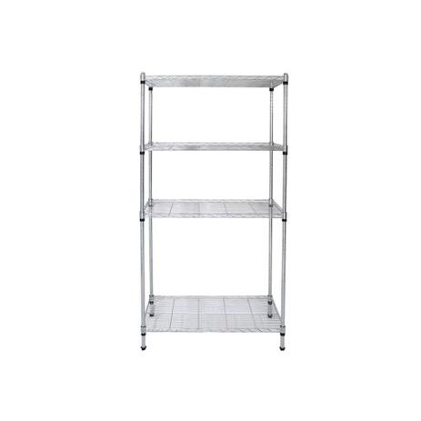 Estante Multiuso em Aço com 4 Prateleiras 180x90x45cm Cromado - Casanova Menor preço em Estante Multiuso em Aço com 4 Prateleiras 180x90x45cm Cromado - Casanova
