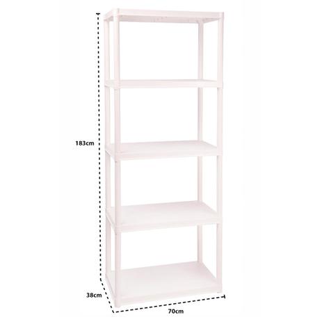 Estante Multiuso Modular Tubular 5 Prateleiras Desmontável Ordene 44002 Menor preço em Estante Multiuso Modular Tubular 5 Prateleiras Desmontável Ordene 44002