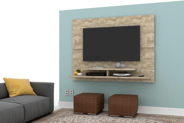 Estante Painel Mônaco New Rovere Toque BP P/ TV até 50 Polegadas - Lukaliam móveis Menor preço em Estante Painel Mônaco New Rovere Toque BP P/ TV até 50 Polegadas - Lukaliam móveis