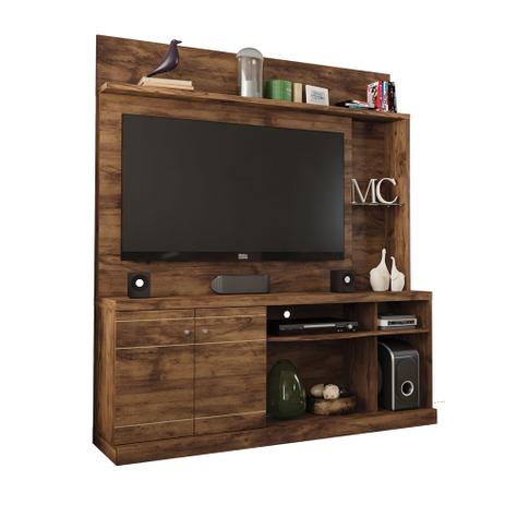 Estante para Home Theater Curve Jatobá - Caemmun Menor preço em Estante para Home Theater Curve Jatobá - Caemmun