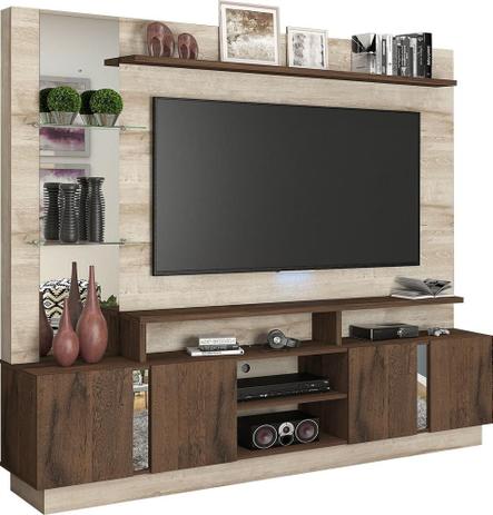 Estante para Home Theater Munique Rustico e Cafe - Permóbili Menor preço em Estante para Home Theater Munique Rustico e Cafe - Permóbili