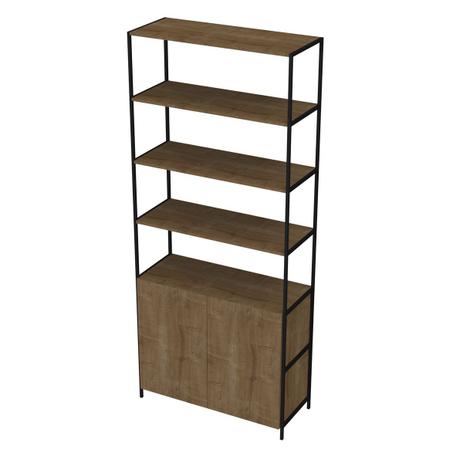 Estante para Livros 2 Portas Steel Quadra 27805 Vermont Artesano Menor preço em Estante para Livros 2 Portas Steel Quadra 27805 Vermont Artesano