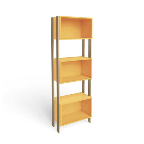 ESTANTE PARA LIVROS 3 NICHOS RETRô RT3093 AMARELO/NATURE - MóVEL BENTO - Movel bento Menor preço em ESTANTE PARA LIVROS 3 NICHOS RETRô RT3093 AMARELO/NATURE - MóVEL BENTO - Movel bento