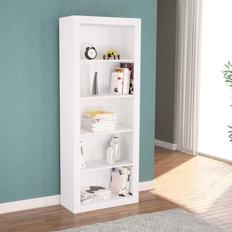 Estante para Livros com Vistas Politorno Branco Menor preço em Estante para Livros com Vistas Politorno Branco