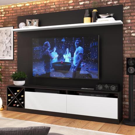 Estante para TV Até 60" 2 Portas 2022 Ptx/Bac Preto/Branco - Quiditá móveis Menor preço em Estante para TV Até 60" 2 Portas 2022 Ptx/Bac Preto/Branco - Quiditá móveis