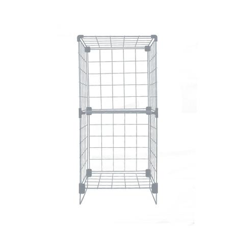 Estante Prateleira Aramada 02 Nichos Branco - Iguanna Menor preço em Estante Prateleira Aramada 02 Nichos Branco - Iguanna