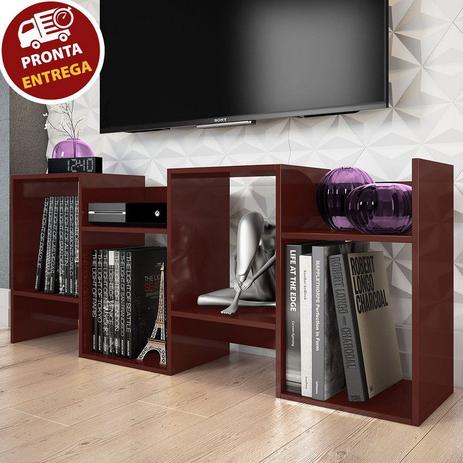 Estante/Rack Baixa Nicho Prateleira Bordo P/ Livros Sala Escritório - Arte cas Menor preço em Estante/Rack Baixa Nicho Prateleira Bordo P/ Livros Sala Escritório - Arte cas