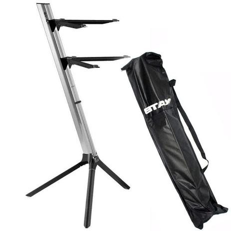 Estante Suporte Dois Teclados Stay Slim 1100/02 Prata Menor preço em Estante Suporte Dois Teclados Stay Slim 1100/02 Prata