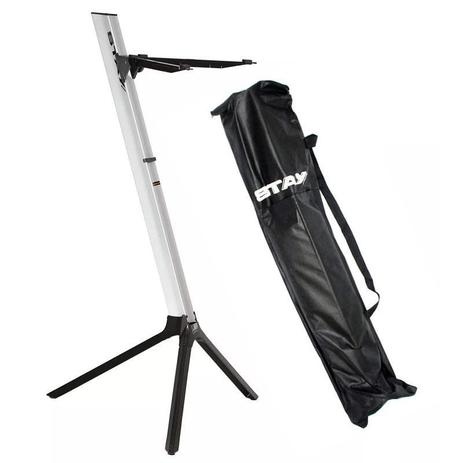 Estante Suporte Teclado Stay Slim 1100/01 Prata Com Capa Menor preço em Estante Suporte Teclado Stay Slim 1100/01 Prata Com Capa