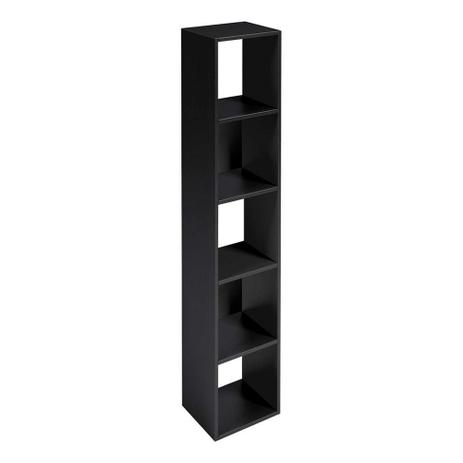Estante Torre Preta 150 cm - Falkk Menor preço em Estante Torre Preta 150 cm - Falkk