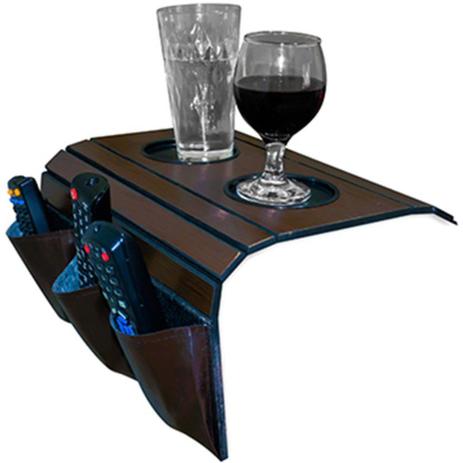 Esteira Bandeja Braço Sofá Porta Copo Controle Couro Tabaco - Lymdecor é boa?