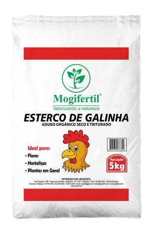 Esterco de galinha frango adubo organico 5 kg - MOGIFERTIL Menor preço em Esterco de galinha frango adubo organico 5 kg - MOGIFERTIL
