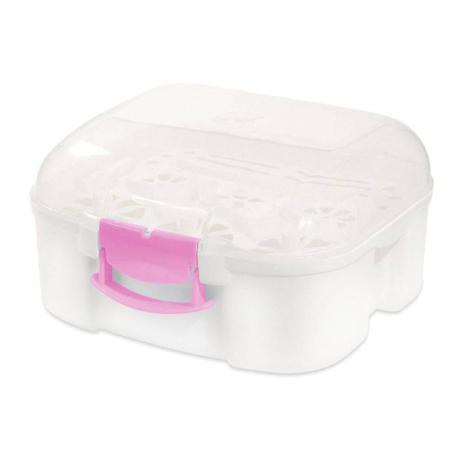 Menor preço em Esterilizador Mamadeira Chupeta Microondas Vapor Soprano Rosa