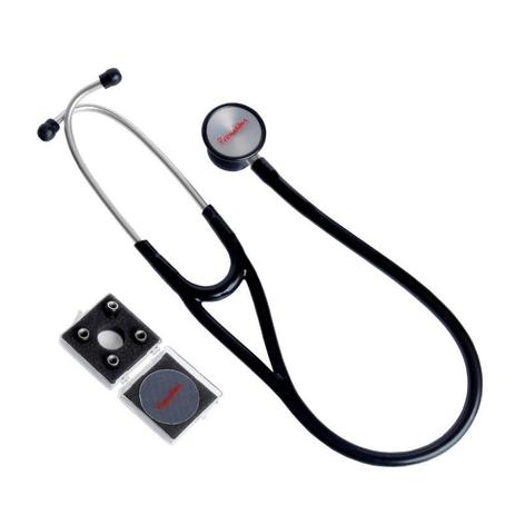 Estetoscópio Premium Cardiológico - Preto Menor preço em Estetoscópio Premium Cardiológico - Preto