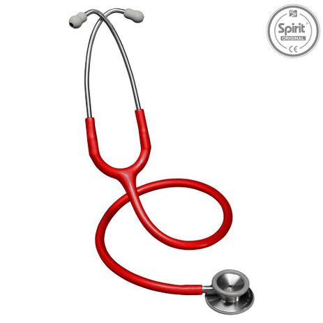 Estetoscópio Professional Adulto Vermelho Spirit Menor preço em Estetoscópio Professional Adulto Vermelho Spirit